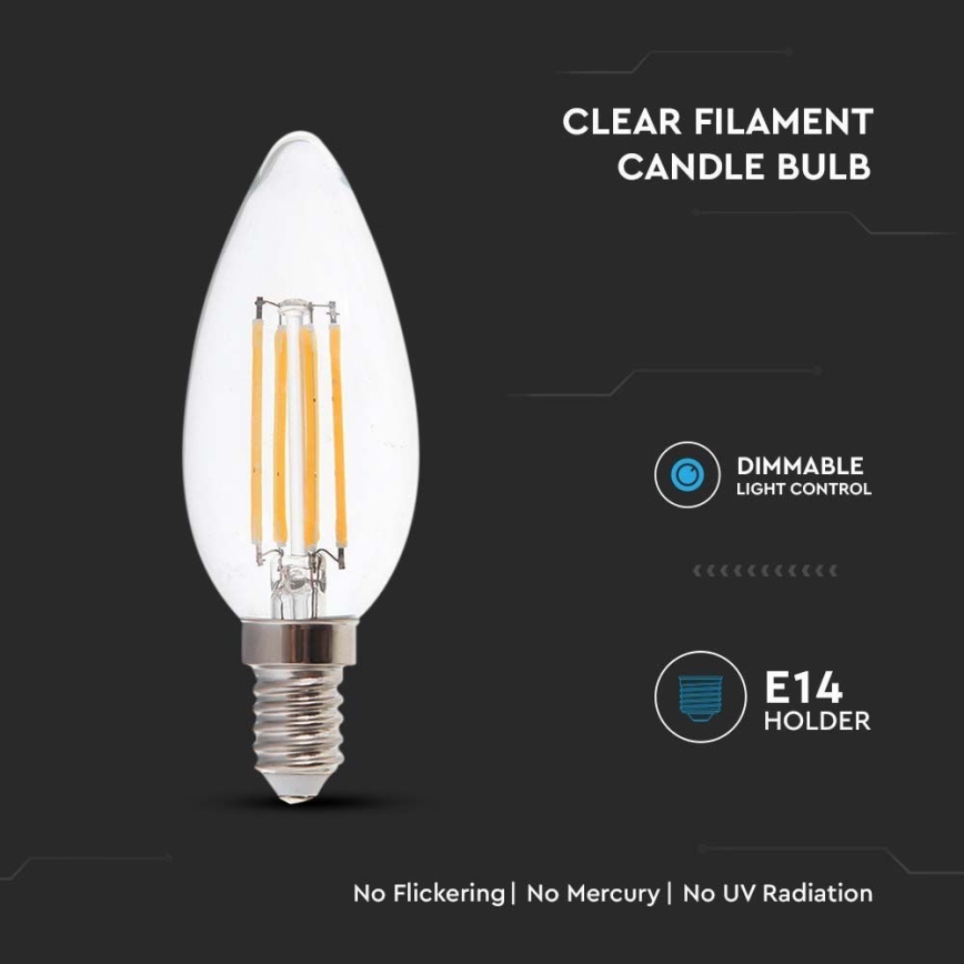 LED Žarnica FILAMENT E14/5,5W/230V 4000K