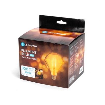 LED Žarnica FILAMENT E27/4W/230V 1800K diamant - Aigostar