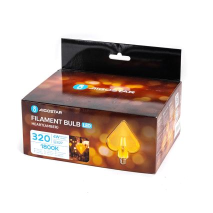 LED Žarnica FILAMENT E27/4W/230V 1800K heart - Aigostar