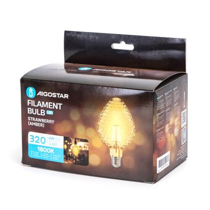 LED Žarnica FILAMENT E27/4W/230V 1800K jagoda - Aigostar