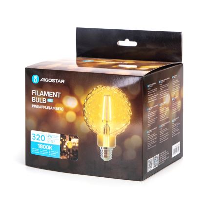 LED Žarnica FILAMENT E27/4W/230V 1800K pineapple - Aigostar