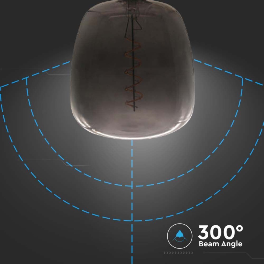 LED Žarnica FILAMENT E27/4W/230V črna