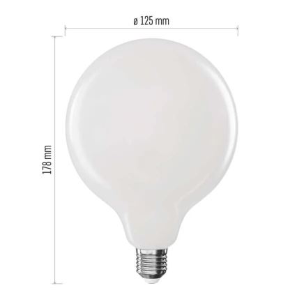 LED Žarnica FILAMENT G125 E27/18W/230V 4000K