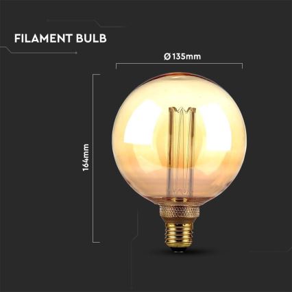 LED Žarnica FILAMENT G125 E27/4W/230V 1800K Art Edition