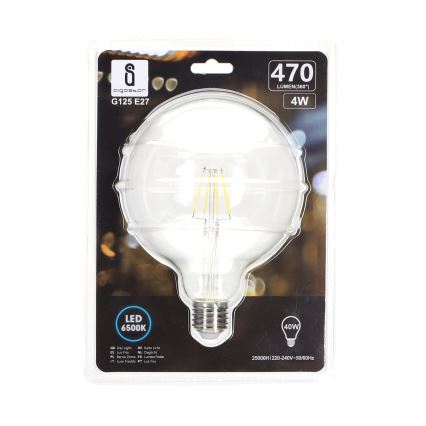 LED Žarnica FILAMENT G125 E27/4W/230V 6500K - Aigostar