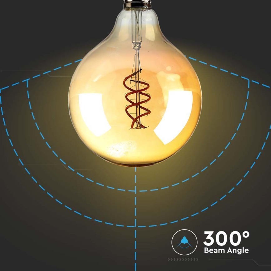 LED Žarnica FILAMENT G125 E27/6W/230V 1800K