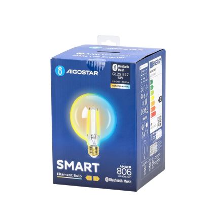 LED Zatemnitvena žarnica FILAMENT MESH Pametni G125 E27/6W/230V 2700-6500K - Aigostar