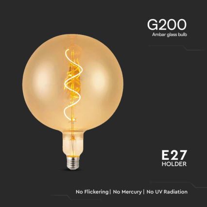 LED Žarnica FILAMENT G200 E27/4W/230V 2700K