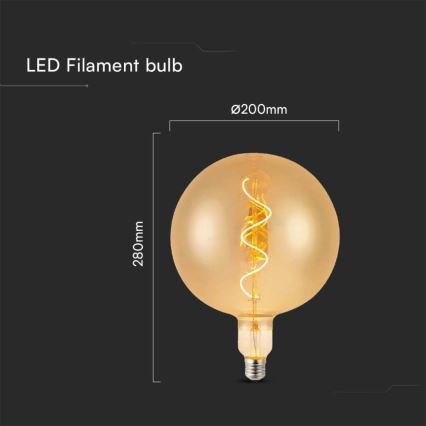 LED Žarnica FILAMENT G200 E27/4W/230V 2700K