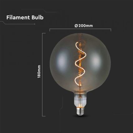 LED Žarnica FILAMENT G200 E27/4W/230V 2700K