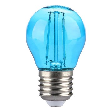 LED Žarnica FILAMENT G45 E27/2W/230V modra