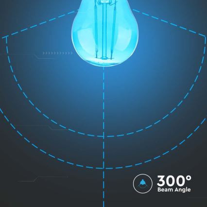 LED Žarnica FILAMENT G45 E27/2W/230V modra
