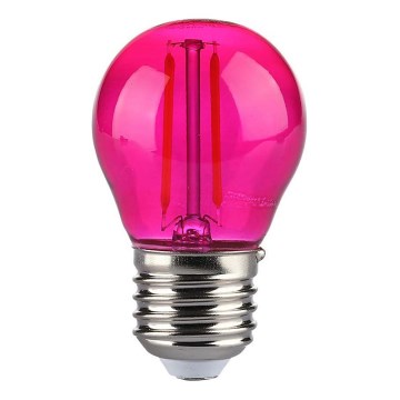 LED Žarnica FILAMENT G45 E27/2W/230V roza