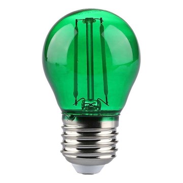 LED Žarnica FILAMENT G45 E27/2W/230V zelena