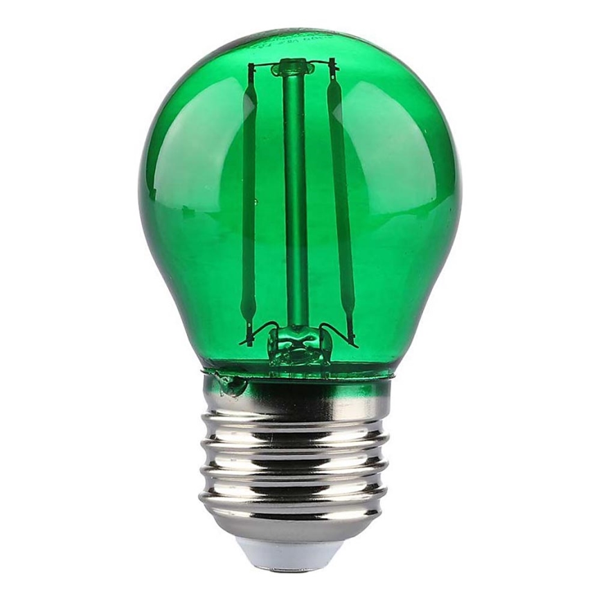 LED Žarnica FILAMENT G45 E27/2W/230V zelena