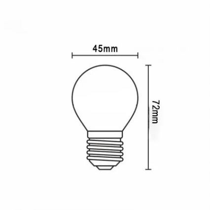 LED Žarnica FILAMENT G45 E27/4W/230V 3000K