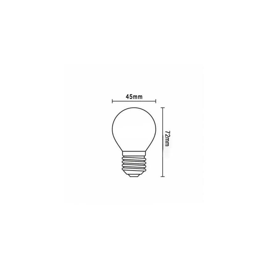 LED Žarnica FILAMENT G45 E27/6W/230V 3000K