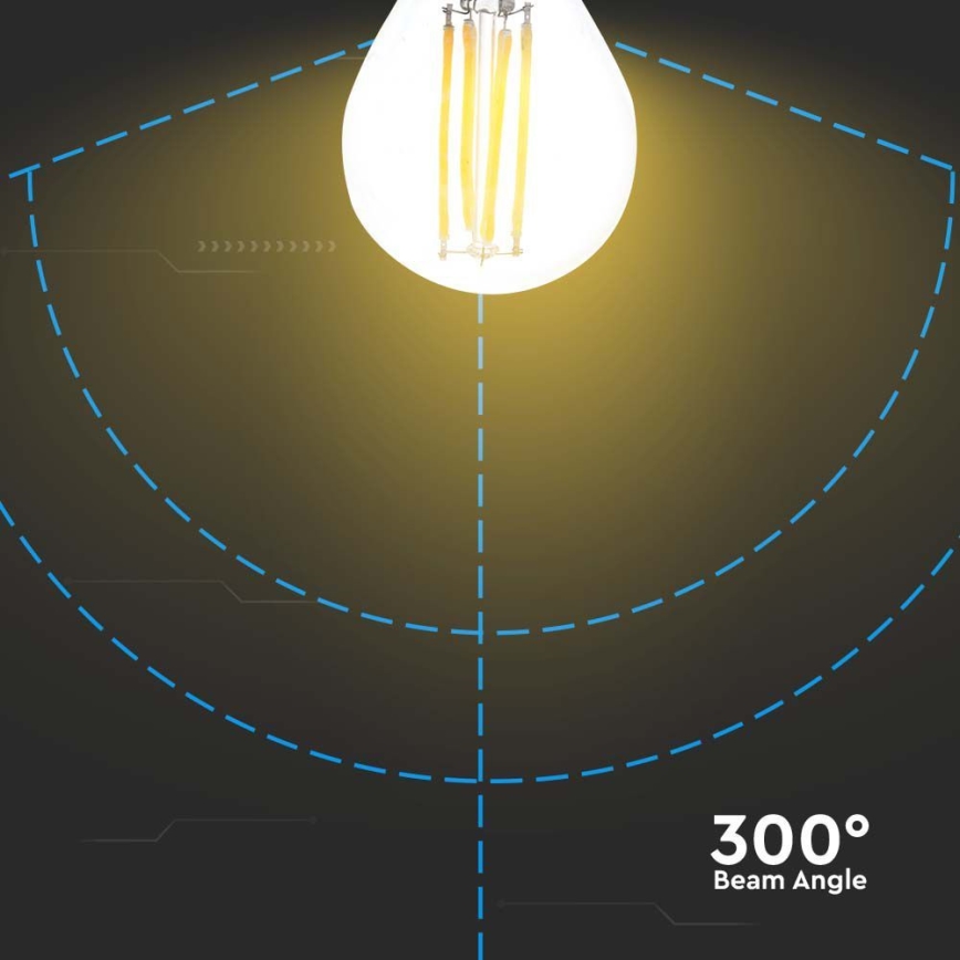 LED Žarnica FILAMENT G45 E27/6W/230V 3000K