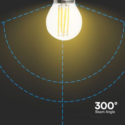 LED Žarnica FILAMENT G45 E27/6W/230V 6500K