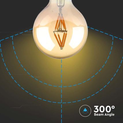 LED Žarnica FILAMENT G80 E27/4W/230V 2200K