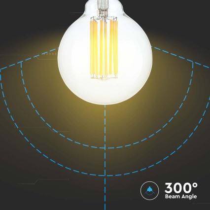 LED Žarnica FILAMENT G95 E27/6W/230V 3000K