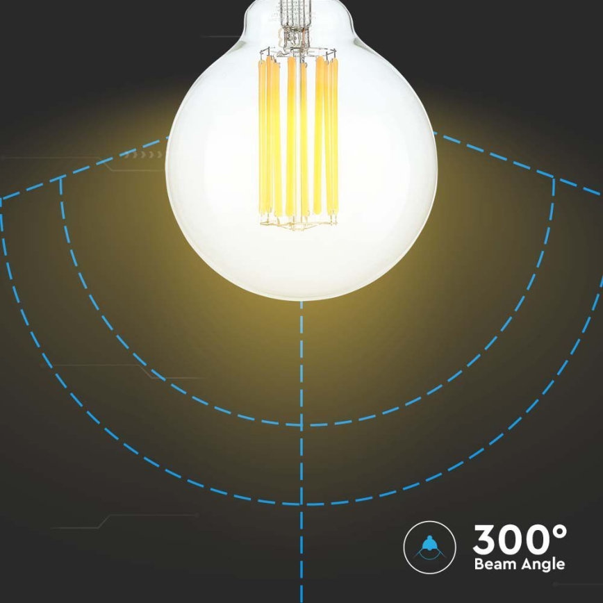 LED Žarnica FILAMENT G95 E27/6W/230V 3000K