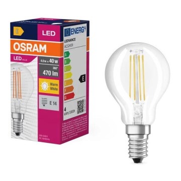 LED Žarnica FILAMENT P40 E14/4W/230V 2700K - Osram