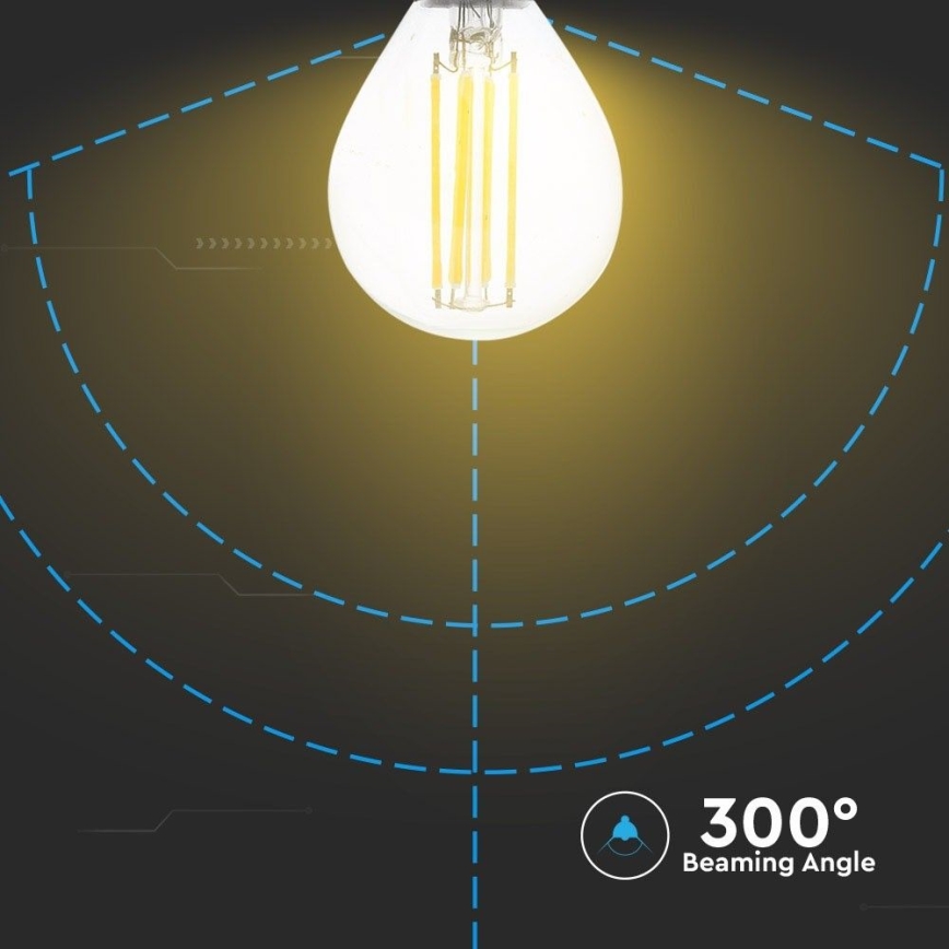 LED Žarnica FILAMENT P45 E14/6W/230V 2700K