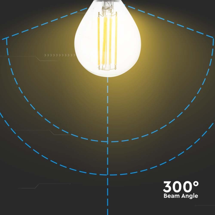 LED Žarnica FILAMENT P45 E14/6W/230V 6500K