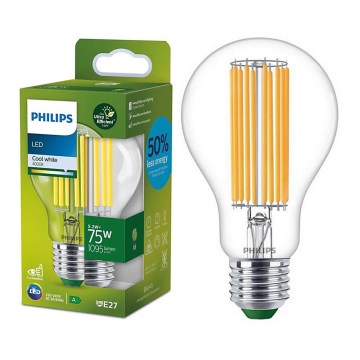 LED Žarnica FILAMENT Philips A70 E27/5,2W/230V 4000K