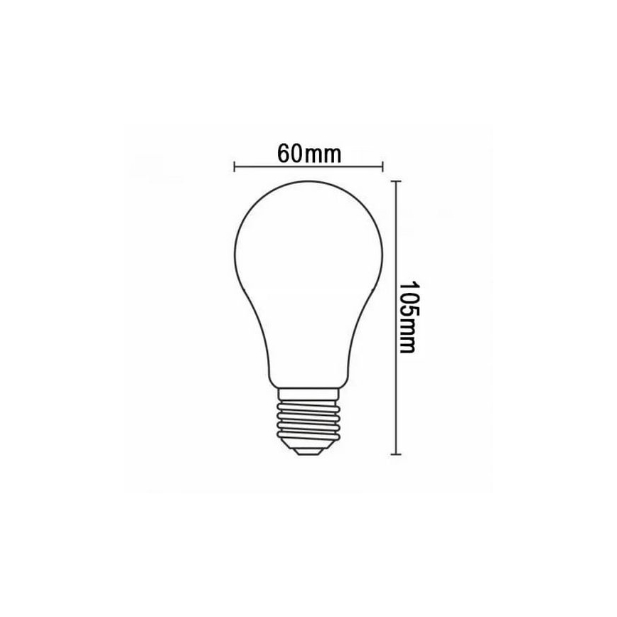 LED Žarnica FILAMENT SHAPE A60 E27/4W/230V 1800K rjava