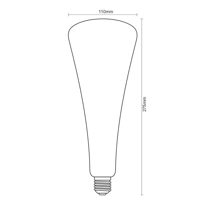 LED Žarnica FILAMENT SHAPE T110 E27/5W/230V 1800K vijolična
