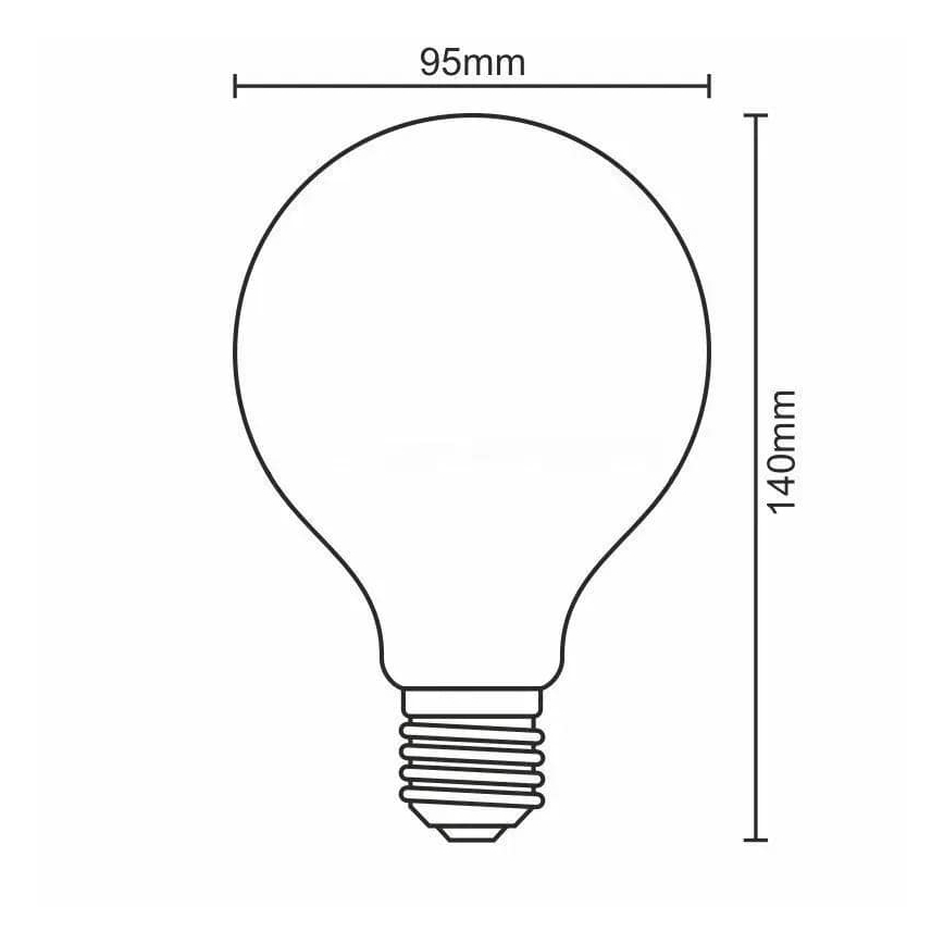 LED Žarnica FILAMENT SMOKE G95 E27/4W/230V 2000K