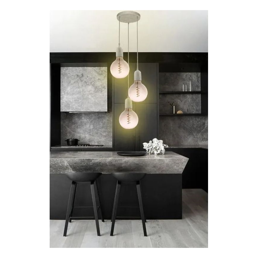 LED Žarnica FILAMENT SPIRAL G125 E27/4W/230V 2000K siv/roza