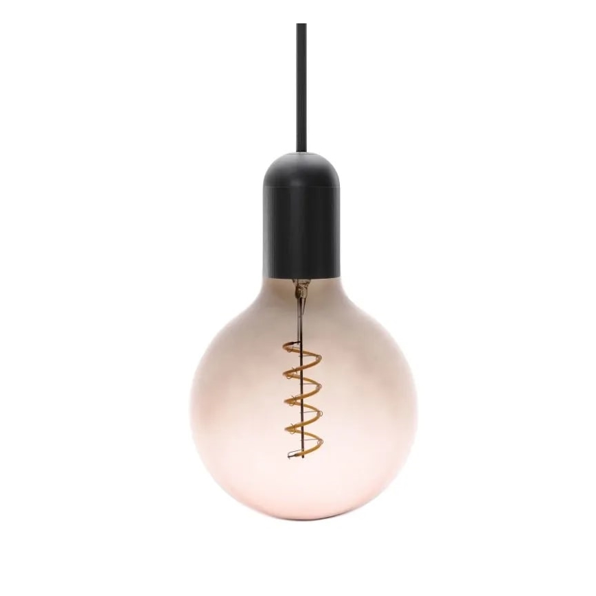 LED Žarnica FILAMENT SPIRAL G125 E27/4W/230V 2000K siv/roza