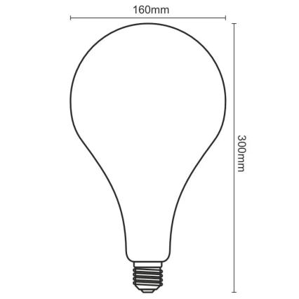 LED Žarnica FILAMENT SPIRAL VINTAGE A165 E27/4W/230V 2000K