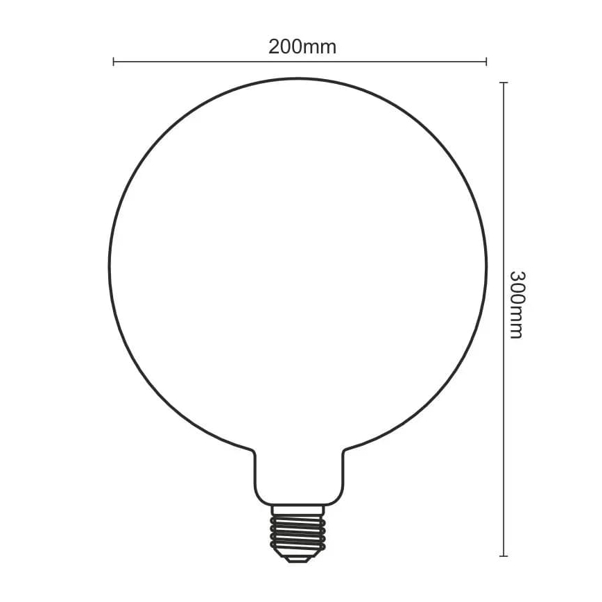 LED Žarnica FILAMENT SPIRAL VINTAGE G200 E27/4W/230V 2000K