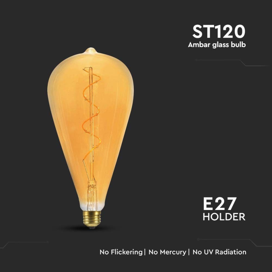 LED Žarnica FILAMENT ST120 E27/4W/230V 2700K