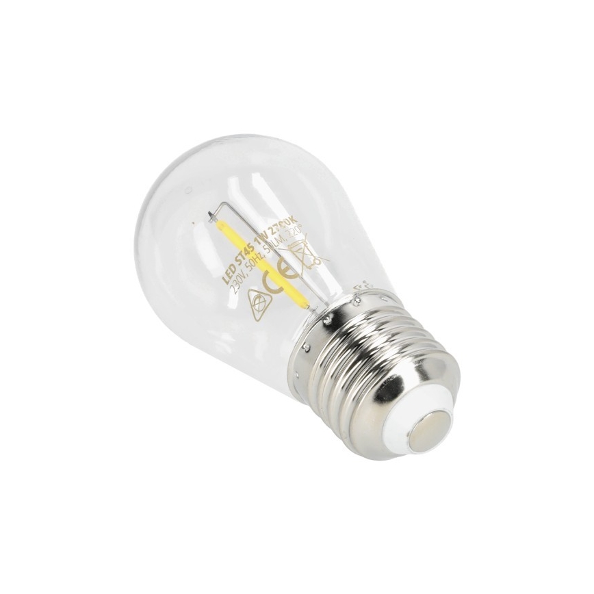 LED Žarnica FILAMENT ST45 E27/1W/230V 2700K
