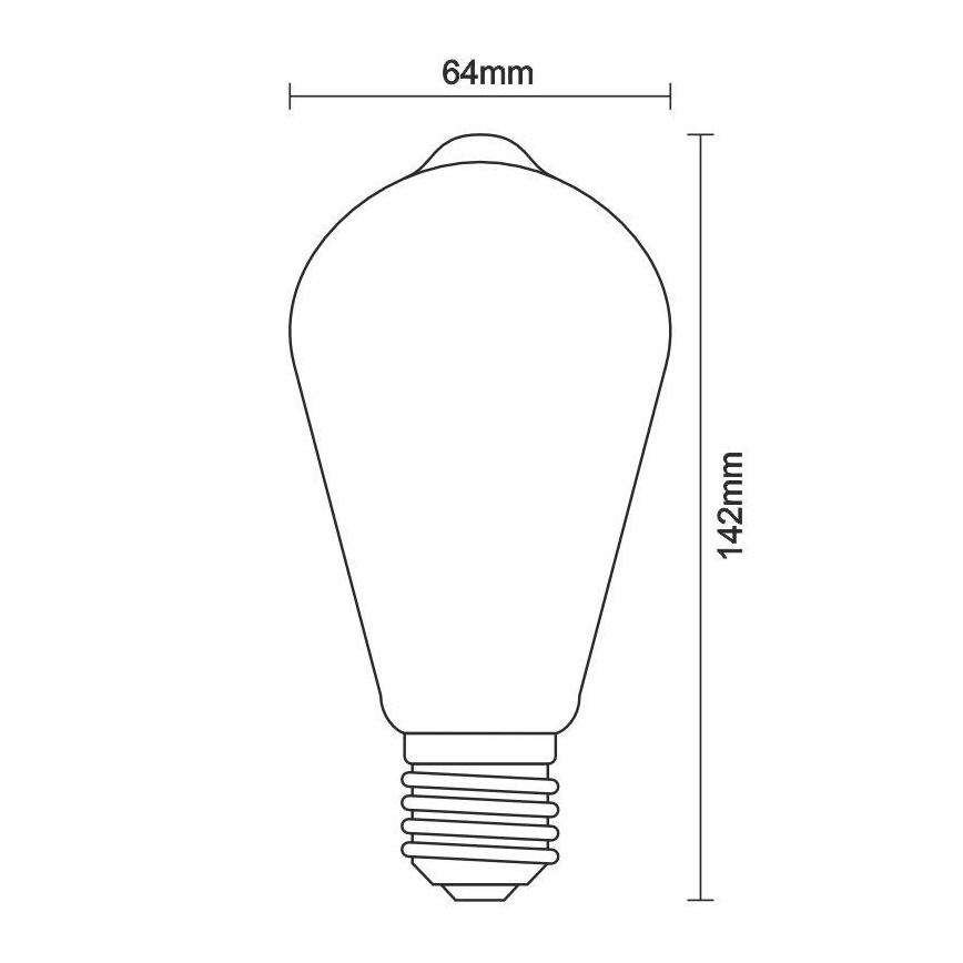 LED Žarnica FILAMENT ST64 E27/12W/230V 4000K