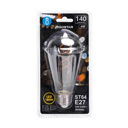 LED Žarnica FILAMENT ST64 E27/4W/230V 1800K - Aigostar