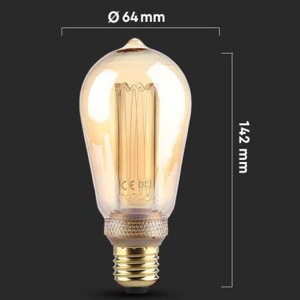 LED Žarnica FILAMENT ST64 E27/4W/230V 1800K Art Edition