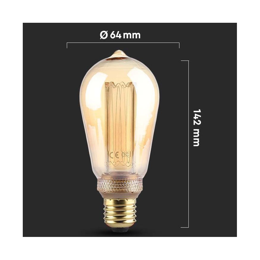 LED Žarnica FILAMENT ST64 E27/4W/230V 1800K Art Edition