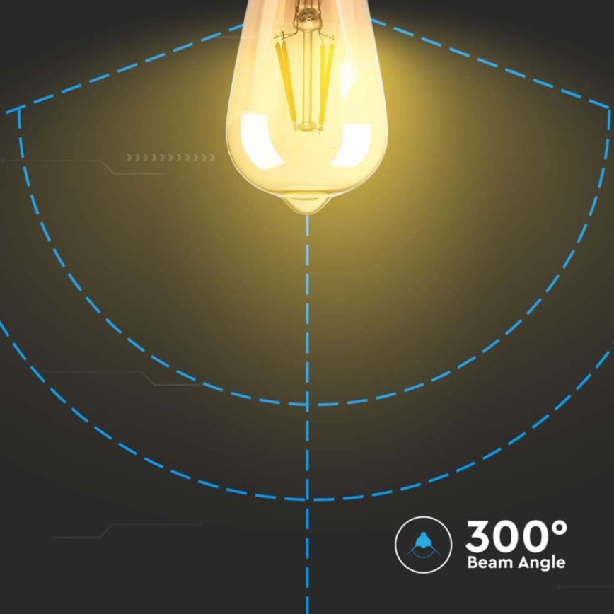 LED Žarnica FILAMENT ST64 E27/4W/230V 2200K