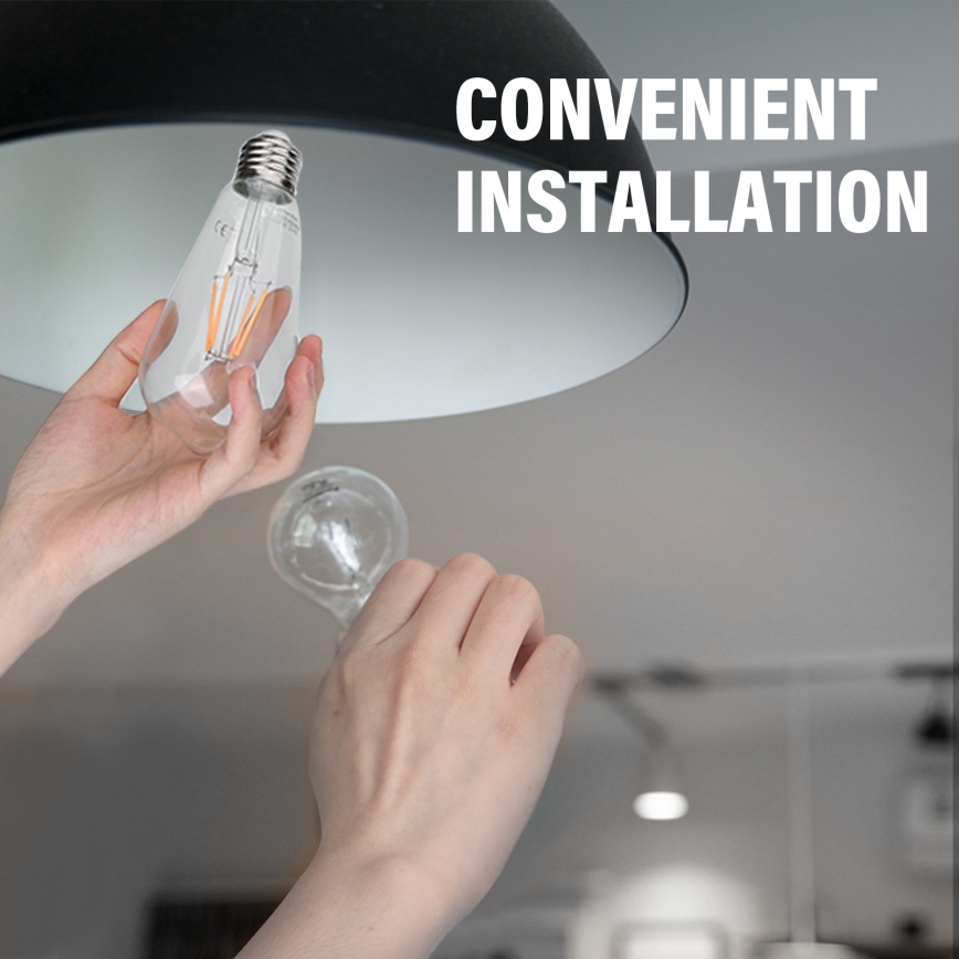 LED Žarnica FILAMENT ST64 E27/4W/230V 2700K - Aigostar
