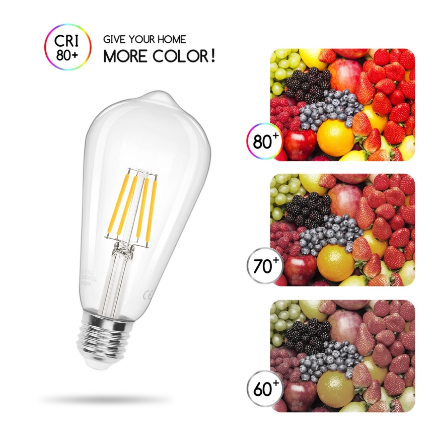LED Žarnica FILAMENT ST64 E27/4W/230V 2700K - Aigostar