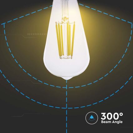LED Žarnica FILAMENT ST64 E27/4W/230V 3000K