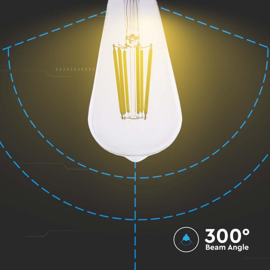 LED Žarnica FILAMENT ST64 E27/4W/230V 3000K
