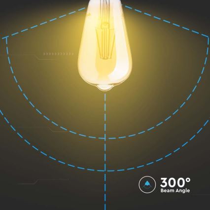 LED Žarnica FILAMENT ST64 E27/6W/230V 2200K