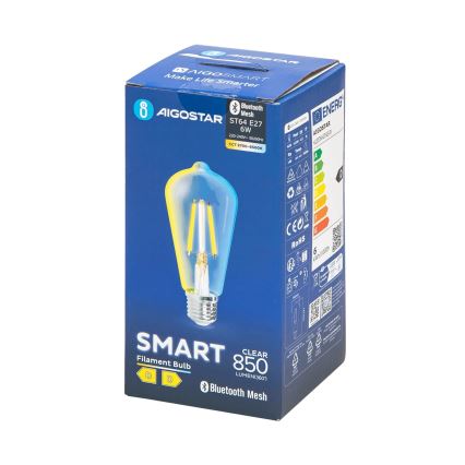 LED Zatemnitvena žarnica FILAMENT MESH Pametni ST64 E27/6W/230V 2700-6500K - Aigostar